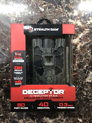 Stealth Cam STC-DECEPTOR Deceptor No-Glo Cellular Trail Camera 40MP Dual • $70