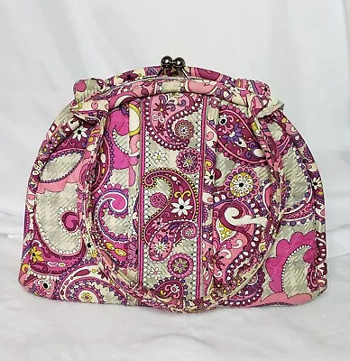 Vera Bradley  Alice Kisslock Clasp Purse Quilted Pink Paisley  • $18.50