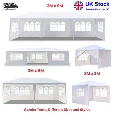 3x3/4/6/9M Heavy Duty Gazebo Marquee Canopy Waterproof Garden Patio Party Tent • £45.99