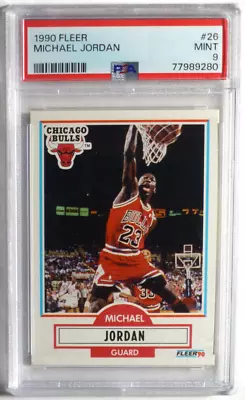 1990-91 Fleer Michael Jordan #26 PSA 9 Mint Bulls Beautifully Centered! • $31.75