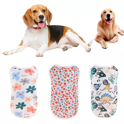 £3.04 • Buy Pet Vest Clothes Big Dog T Shirt Summer Outfit Apparel Costume For Large Dogs UK