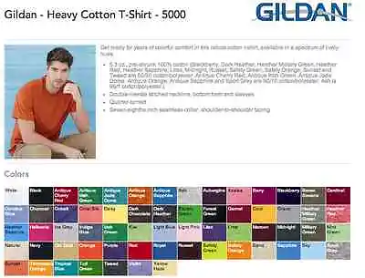 35 Gildan G500 Heavy Cotton T-Shirts Wholesale Bulk Lot Ok To Mix S-XL & Colors • $93.62