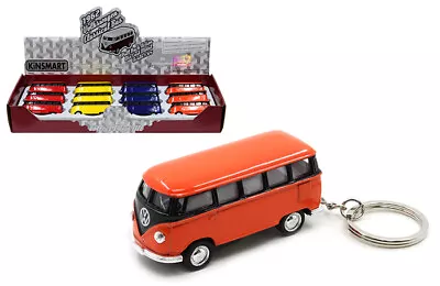 Kinsmart 1962 Volkswagen Classical Bus Pull Back Action 1:64 Keyring Kombi Red • $10