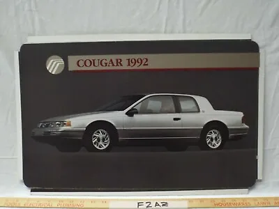 Dealership Showroom Sign/Promotional Poster 1992 Mercury Cougar 92 Dealer Promo • $399.99