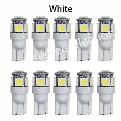 10X T10 5smd 194 168 Light Bulb Wedge Tail Plate Parker 5050 Interior Globe Dash • $5.99