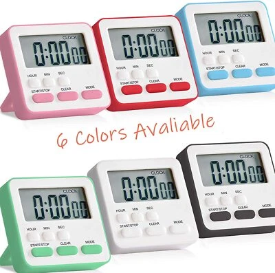£5.39 • Buy SK Depot 24-Hours Digital Kitchen Timer Large Display Loud Alarm Magnetic Backi
