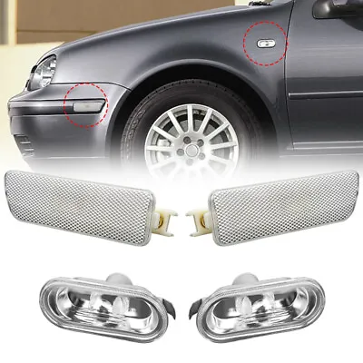 4x Front Fender Bumper Side Marker Light Cover For VW Jetta Golf MK4 1999-2005 • $12.98