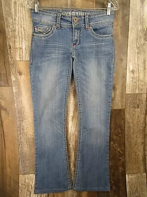 $2.99 • Buy Hydraulic Jeans Womens 5/6 Blue Stretch Blend Medium Wash Lola Boot Cut Used