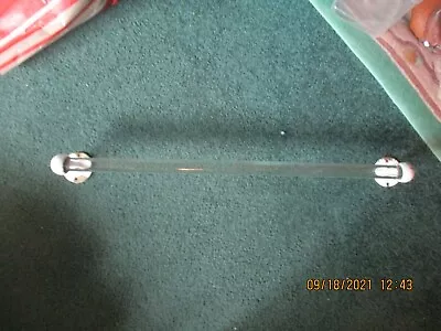 Vintage 24   Glass Bathroom Towel Bar Rack Old Fixture 1  • $150