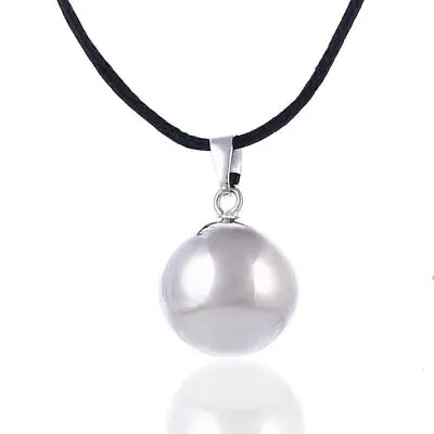 Silver Harmony Ball Necklace Brilliant Pregnancy Chime Bola Pendant Necklace Mom • £4.22