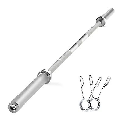 7Ft Olympic Barbell: Solid Chrome Bar For Strength Training Weightlifting • $64.99