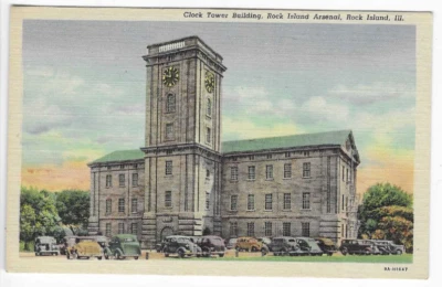 £1.43 • Buy Postcard-clock Tower Building-rock Island Arsenal-rock Island, Illinois