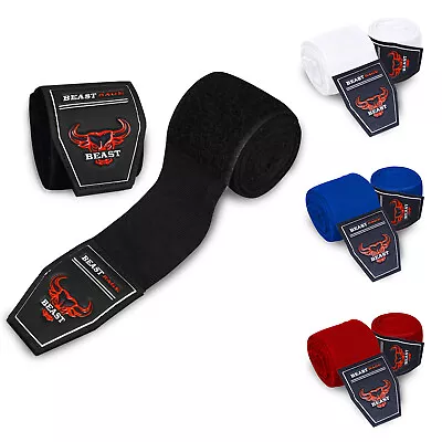 Boxing Hand Wraps Fist Boxing Elasticated Inner Gloves Bandages MMA Cotton 4.5m • £4.69