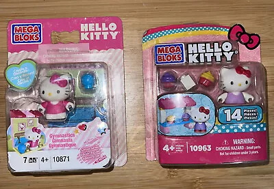 New In Packaging 2 Sanrio Hello Kitty Mega Bloks Cupcakes Gymnast • $14.99