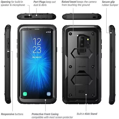 Case For Samsung Galaxy S9+ Plus (2018) [Heavy Duty Protection ] [Kickstand] Blk • $51.89