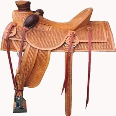 Wade Tree A Fork Premium Western Leather Roping Ranch Work Horse Saddle Size 14  • $614.79