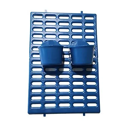 Rabbit And Small Animal Cage Resting Mat With 2 Coop Cups For Food And Water  • $17.99