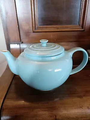 ⭐NEW LE CREUSET Stoneware Classic Teapot 1.3L Satin Blue Immaculate Discontinued • £45