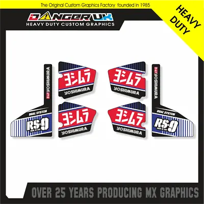 Yoshimura Rs-9 Rs9 Rs 9 Exhaust Stickers Blue • £20.99