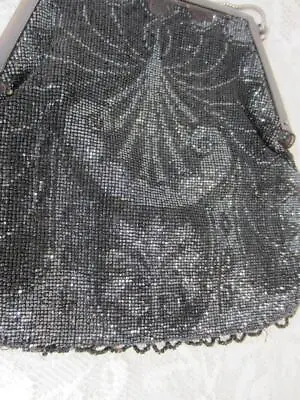 *Antique Purse Hand Bag Art Deco Beaded Micro Steel Glass - Stunning • $64.98