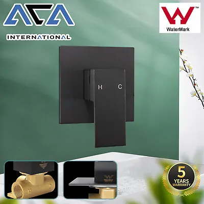 Black Shower Mixer Tap Brass Square Bathroom Bath Spa Basin Wall Spout Valve • $56.25