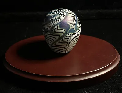 Vintage Vandermark Studio Art Glass Egg Paperweight 1977 • $150