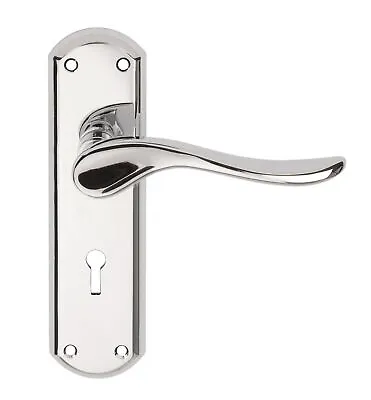 Union Sigma Lever Lock Internal Door Furniture Polished Chrome • £30.98