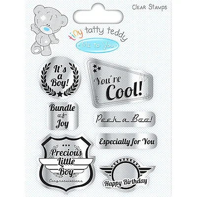 Me To You TATTY TEDDY Clear Sentiments Stamps Boy For Cards Scrapbooking Craft • £4.99