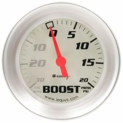 $54.99 • Buy Equus 2 5/8 Inch White Faced Mechanical  Vacuum / Boost Gauge Equus 8457 New