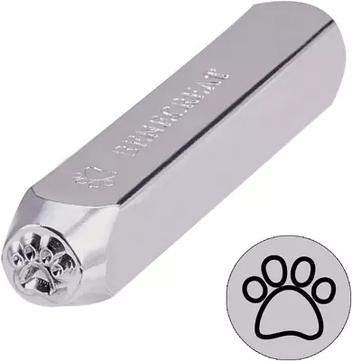 6Mm 1/4  Paws Metal Design Stamps Punch Stamping Tool - Electroplated Hard Carbo • $8.22