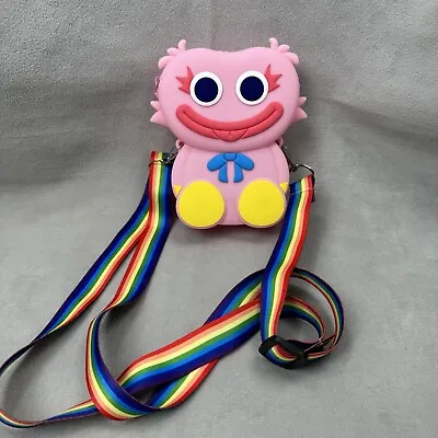 Axolotl Pink Pop Fidget Shoulder Bag With Rainbow Strap 5  Tall • £7.71