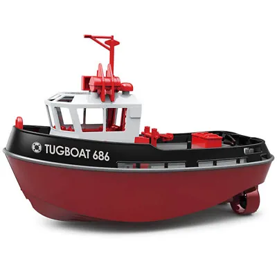 Heng Long 1/72 RTR RC Detailed Scale Tug Boat (280mm) W/ Lights - Black • $89.05