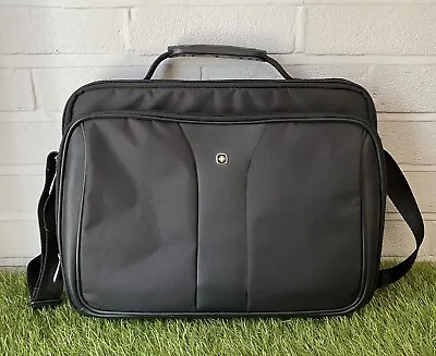 £15 • Buy Wenger Swiss Gear Black Padded Laptop Travel Flight Shoulder Bag - 40x30x12cm
