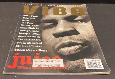 Vtg 1990s Vibe Magazine Mike Tyson Juice Cover 90s September 1995 • $34.99