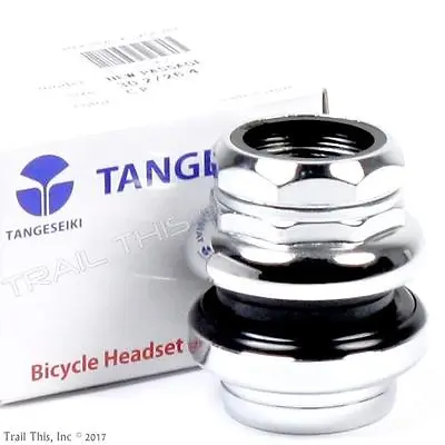 Tange Seiki Passage 1  1-inch Threaded 26.4mm Chrome Traditional Bicycle Headset • $15.95