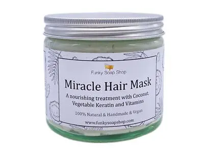 Miracle Hair Mask Conditioning All Natural Hair Treatment Glass Jar 250ml • £17