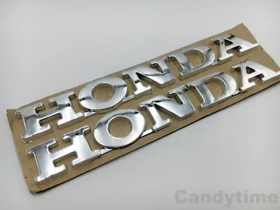 Silver 3D Fuel Tank Emblem Decal Rear Box For Honda Badge ABS Sticker Motorcycle • £8.77