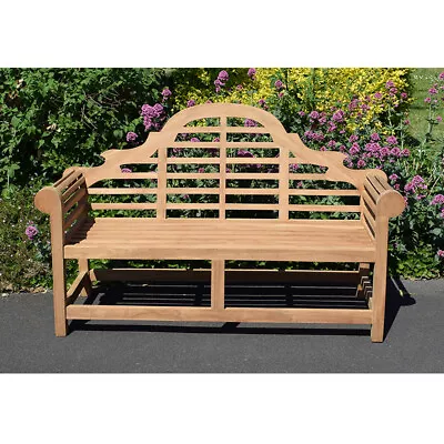 Teak Lutyens Garden Bench  3 Seater Grade A  Certified Teak - FREE CUSHION • £395