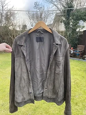 Men’s All Saints Suede Leather Jacket XL • £54.70