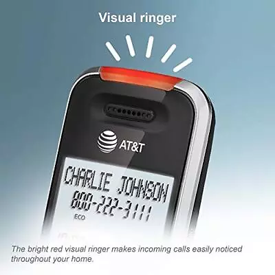 AT&T BL102-3 DECT 6.0 3-Handset Cordless Phone For 3 Handset Silver/Black • $46.15