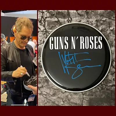 GFA Guns N' Roses Drummer  * MATT SORUM *  Signed 10  Drumhead PROOF M3 COA • $270