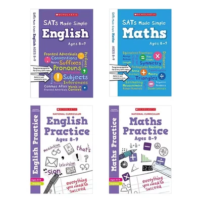 £16.95 • Buy NEW Scholastic SATs Practice & Revision 4 Book Pack, KS2 Year 4 Ages 8-9