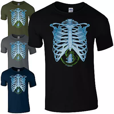 Alien Body X-Ray T-Shirt - Xenomorph Baby XRay Covenant Fan Sci-Fi Mens Gift Top • £14.21