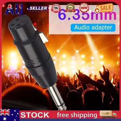 3Pin XLR Female To 1/4 Inch 6.35mm Male Plug Mono Microphone Adapter Connector A • $7.80