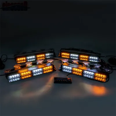 16-LED Emergency Dash Strobe Lights Interior Front/Rear Windshield Visor Lights • $69.99