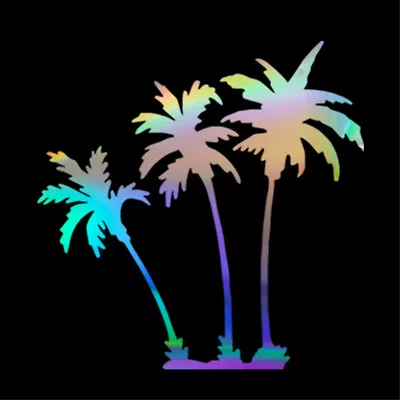 Coconut Palm Trees Window Glass Wall Sticker Car Door Laptop Truck Vinyl Decal • $3.29