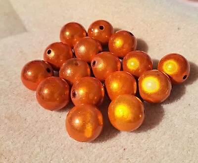 Orange Miracle Beads Large 16mm Beads *SECONDS* • £1.95