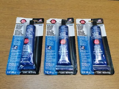 3 X Pro Seal Blue RTV Silicone Sealant Instant Gasket 85G Cars Van Bikes P80006 • £16.98