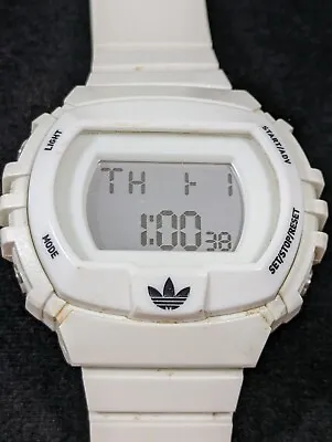 Adidas ADH6125 Digital Day Date Alarm Chrono Light Up White Band Watch 8 Inch • $41.99