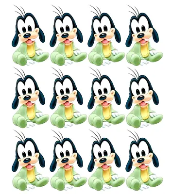 Disney Cake Toppers Baby Goofy Cupcake Toppers Edible Image  • $4.25